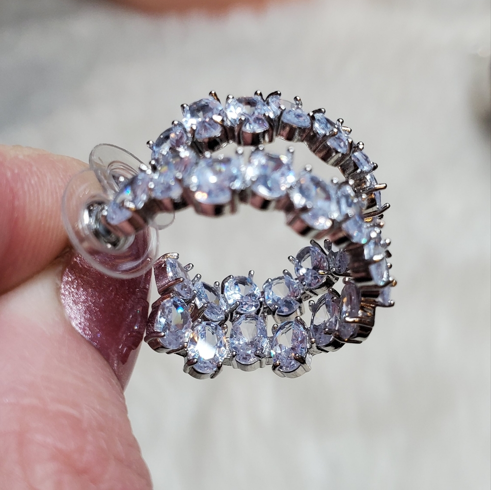 Cz medium hoops - Picture 3 of 6